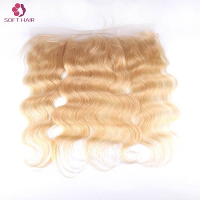 Cheap wholesale 613 blonde frontal cuticle aligned hair blonde closure