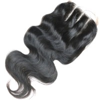 100% virgin human hair lace closure for brazilian hair  body wave closure