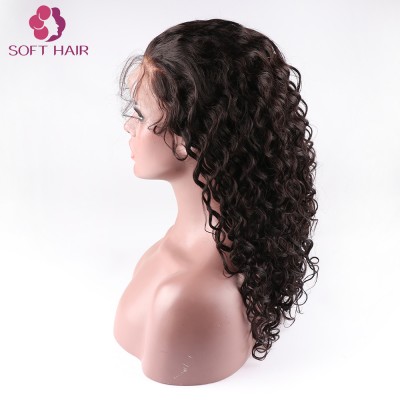 wholesale cheap wig human hair hd full lace water wave wig 18 inch