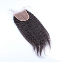 100% human hair free parting lace closure