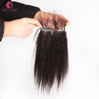 China manufacturer wholesale hair bundles with closure kinky straight frontal