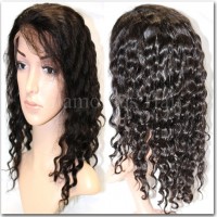 Full Cuticle Best Natural Human Wholesale Unprocessed 100% Virgin Mongolian Hair Kinky Curly Lace Wig