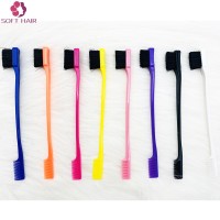 Wholesale High Quality Plastic Cosmetic Double Sided Edge Control Brush For Hair