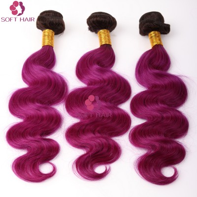 handtied  artificial purple hair weft hair extension