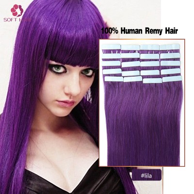 Top Best Quality Wholesale Seamless Waterproof Skin Weft russian remy double drawn tape hair extensions