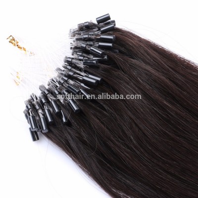 Celebrity Choice! Best Quality Double Drawn Virgin Remy micro ring loop 100% human hair