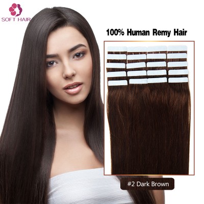 Hot Selling Full Cuticle One Donor 100 Virgin Brazilian Hair Wholesale Private Label 7A Tape Hair Extension