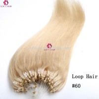 Factory price big discount full head micro ring loop hair extension , virgin remy with full cuticle keratin human hair