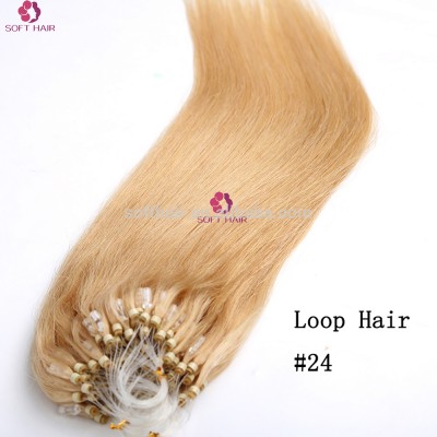 Pre bonded Type 100% remy human russian easy loop invisible cheap micro ring hair extension