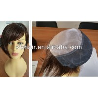 china manufacturer 100% human hair wig front mono women wig real hair breathing short hair wig