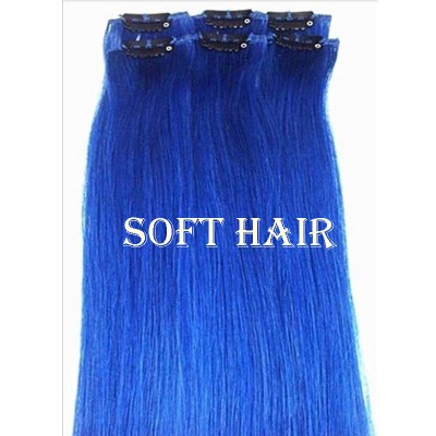 7a grade brazilian colored clip in hair extension wholesale