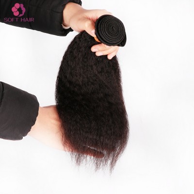 bleach knot human hair kinky straight  braiding hair bundles