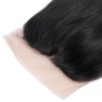 Same as skin lace closure,100% Indian human closure 4*4,Seamless natural looking human hair closure